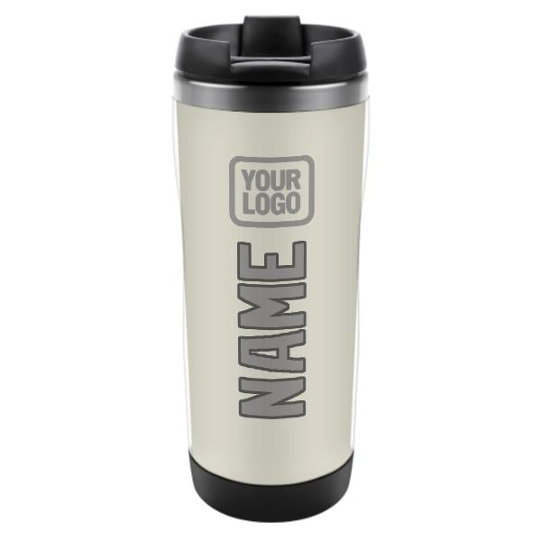 Tazza personalizzata in acciaio inossidabile beige grigio