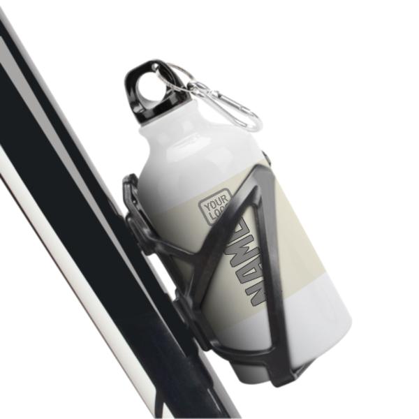 Maßgeschneidertes Beige Grau Sportflasche