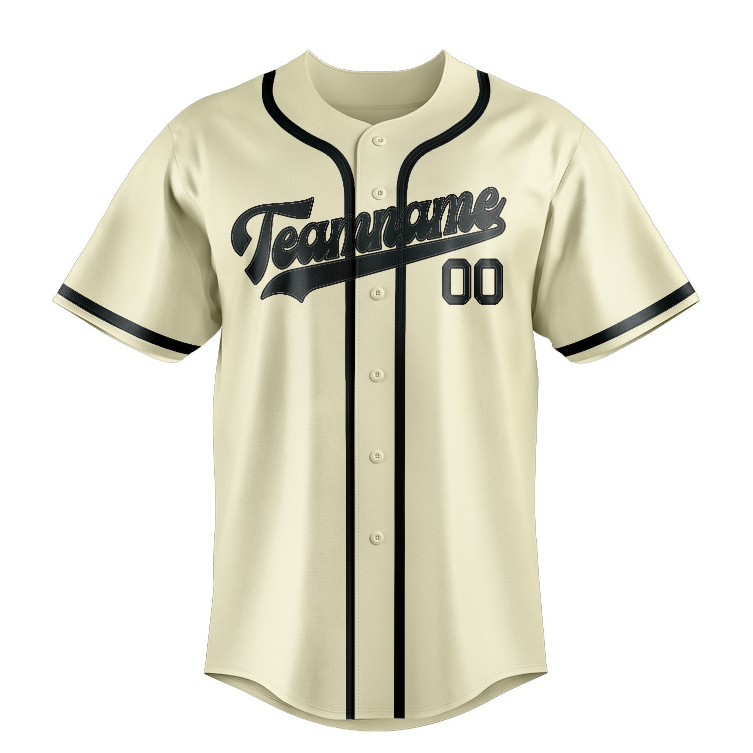 Benutzerdefiniertes Professionelles Beige Dunkelgrau Baseballtrikot