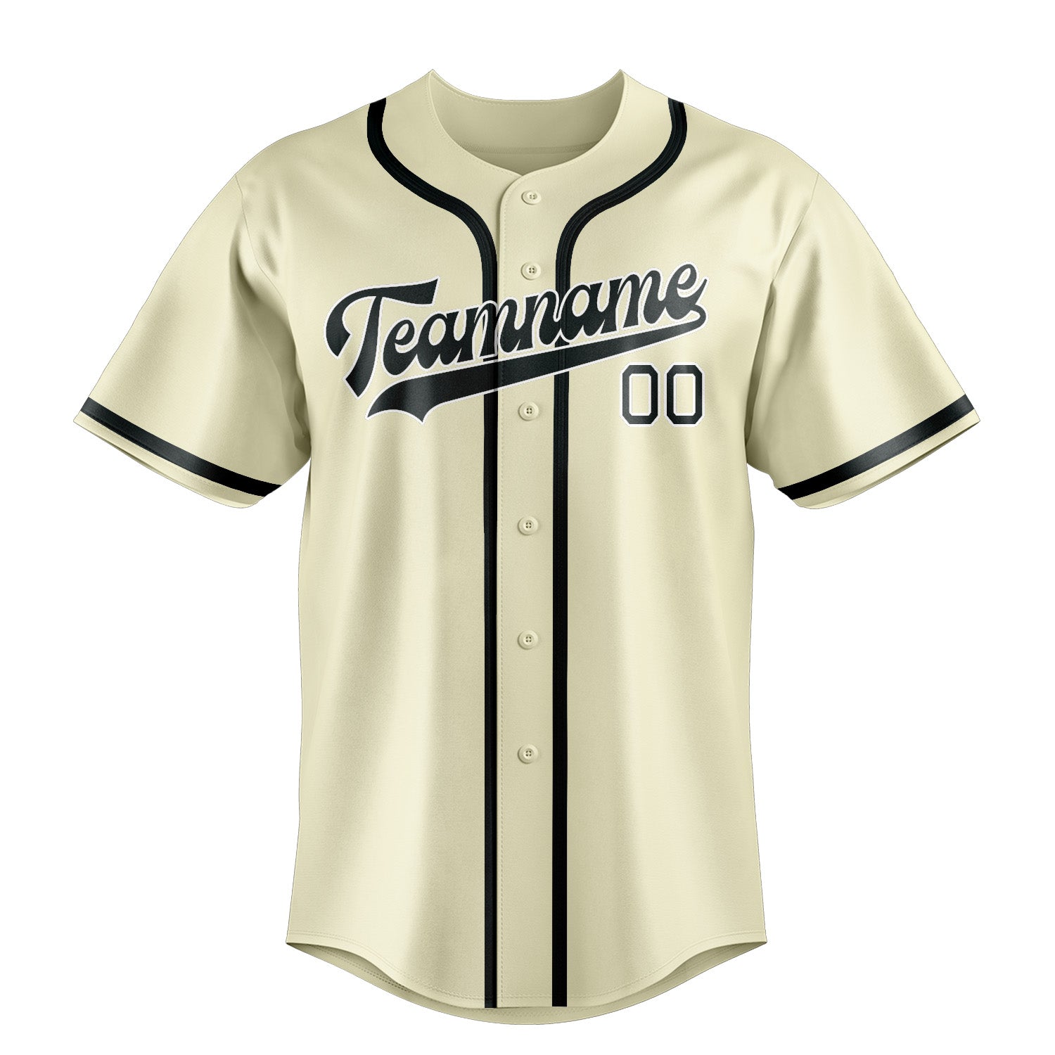 Benutzerdefiniertes Professionelles Beige Dunkelgrau Baseballtrikot