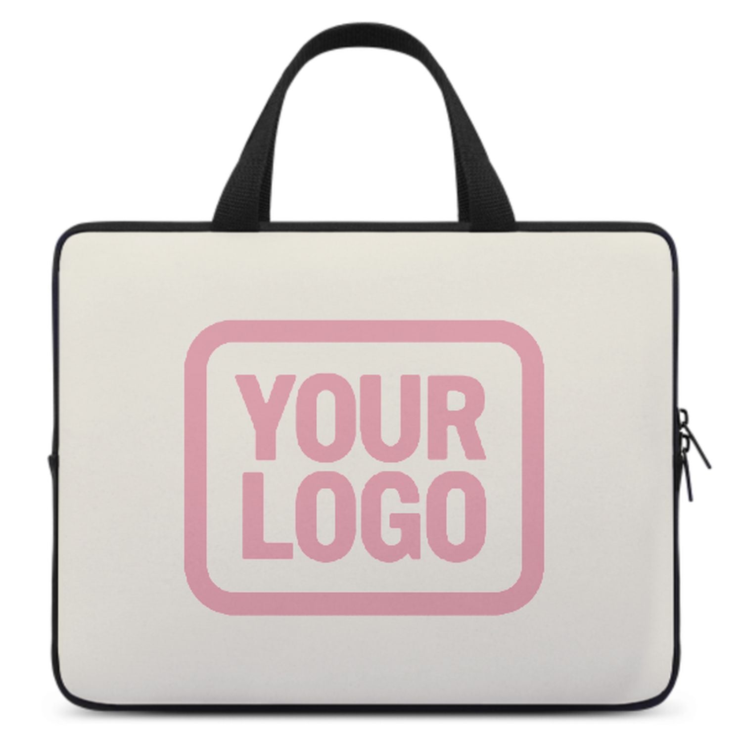 Maßgeschneidertes Beige Light Pink Laptop Tasche