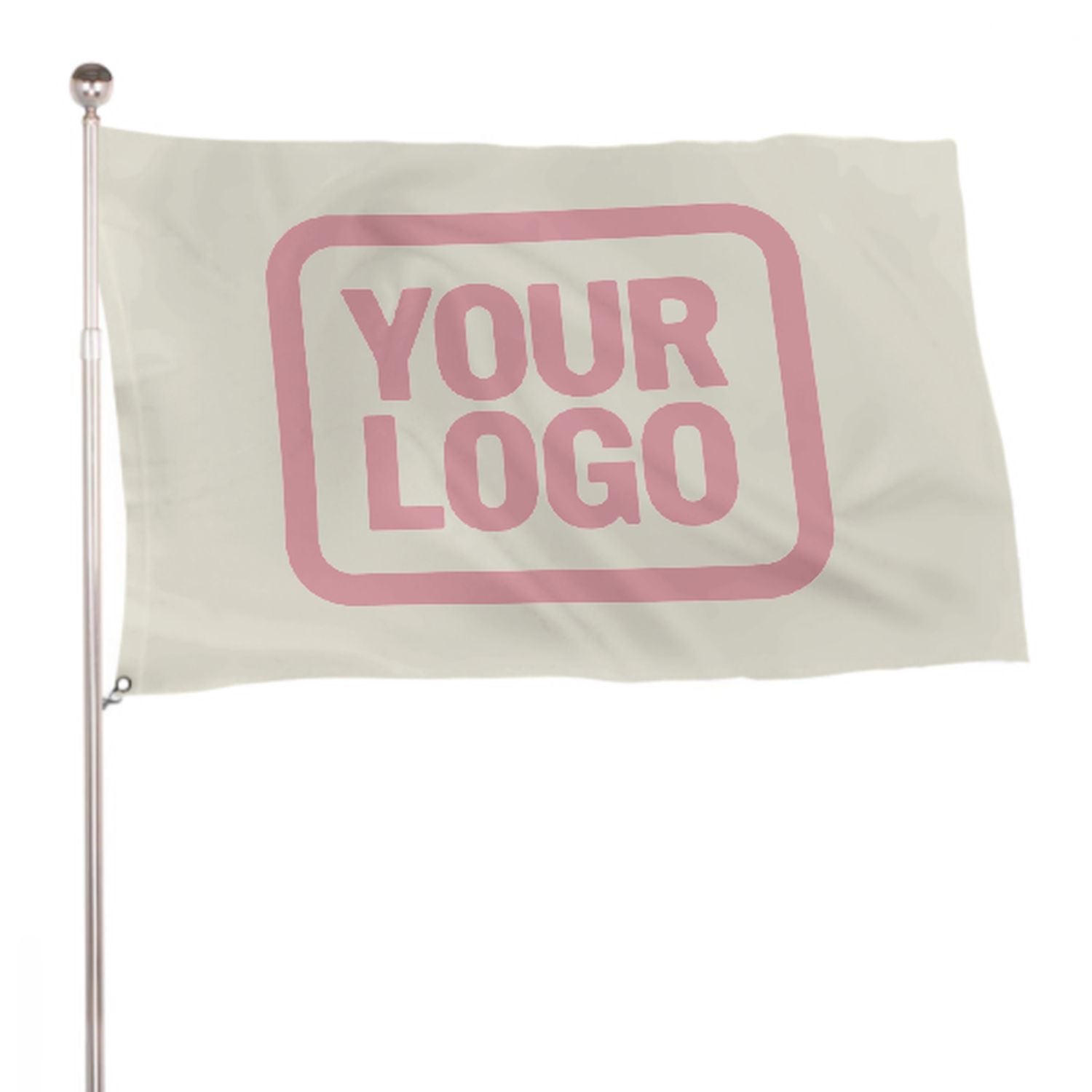Maßgeschneidertes Beige Rosa Flagge