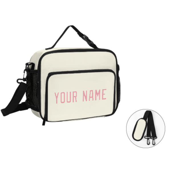 Maßgeschneidertes Beige Light Pink Lunch-Tasche