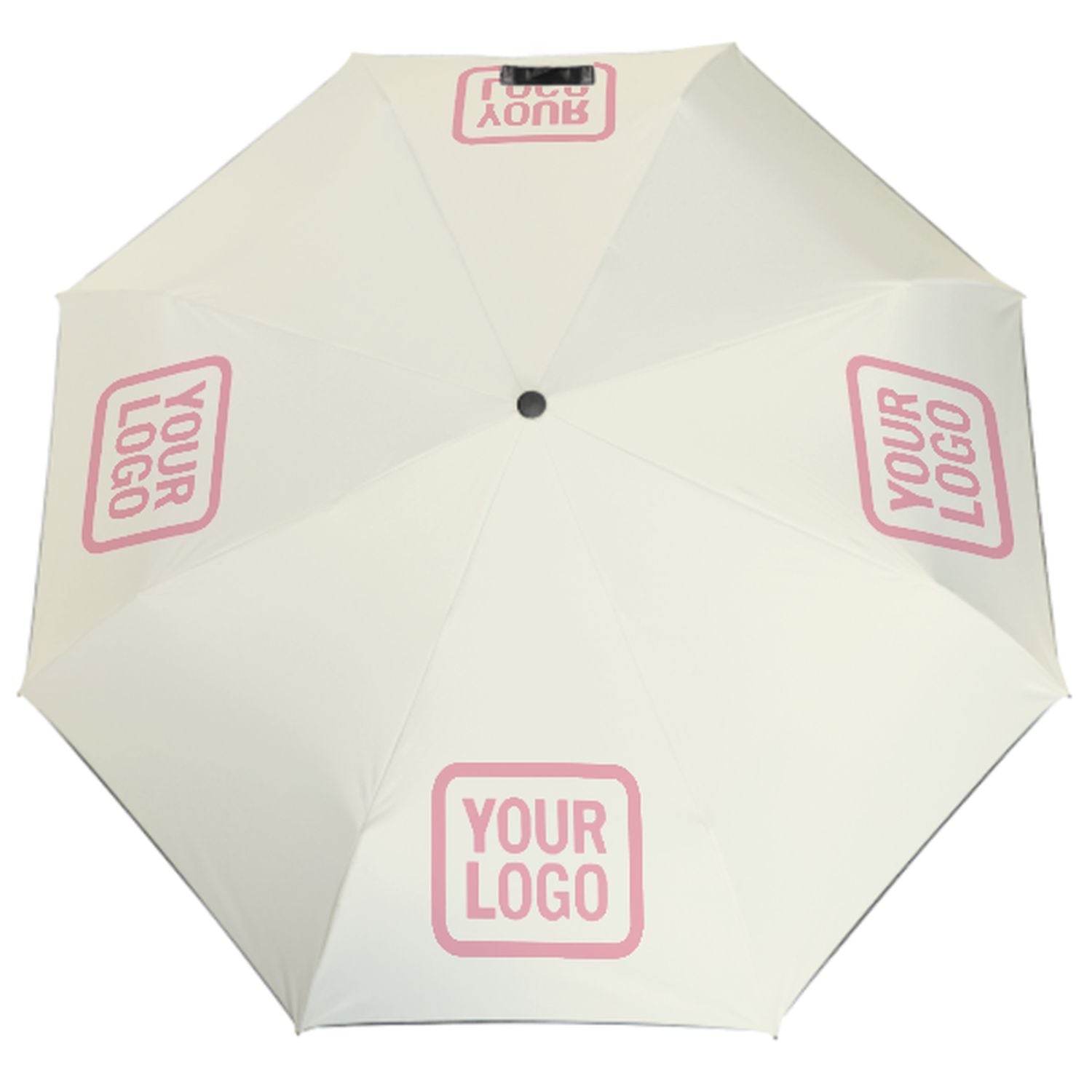 Maßgeschneidertes Beige Rosa Automatik-Regenschirm