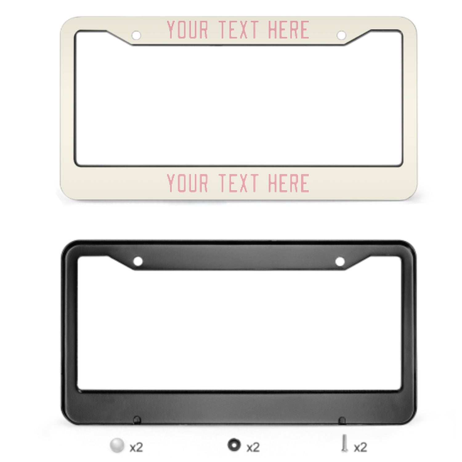Cornice per targa personalizzata beige rosa
