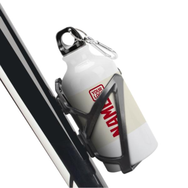 Maßgeschneidertes Beige Rot Sportflasche