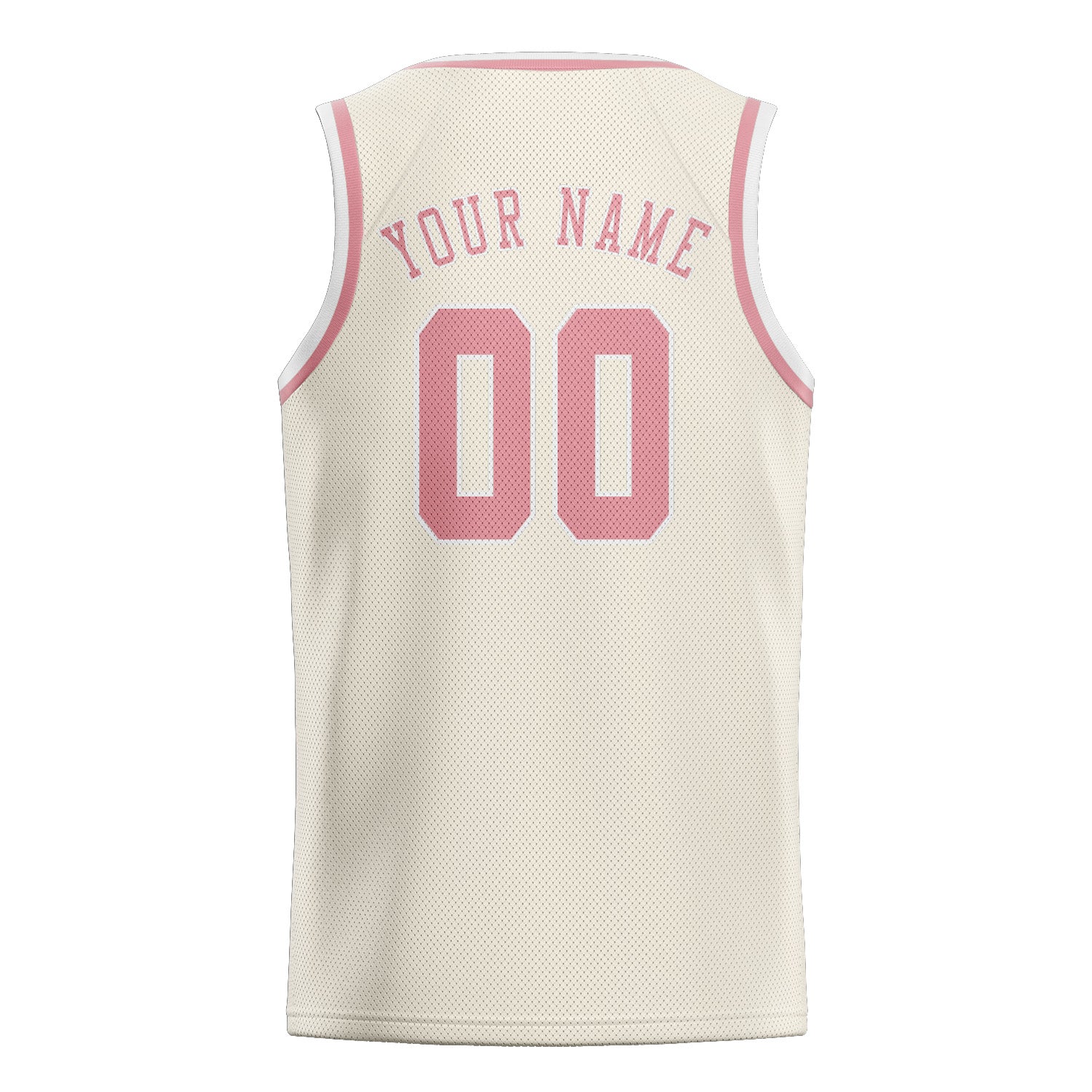 Benutzerdefiniertes Professionelles Beige Rosa Basketballtrikot