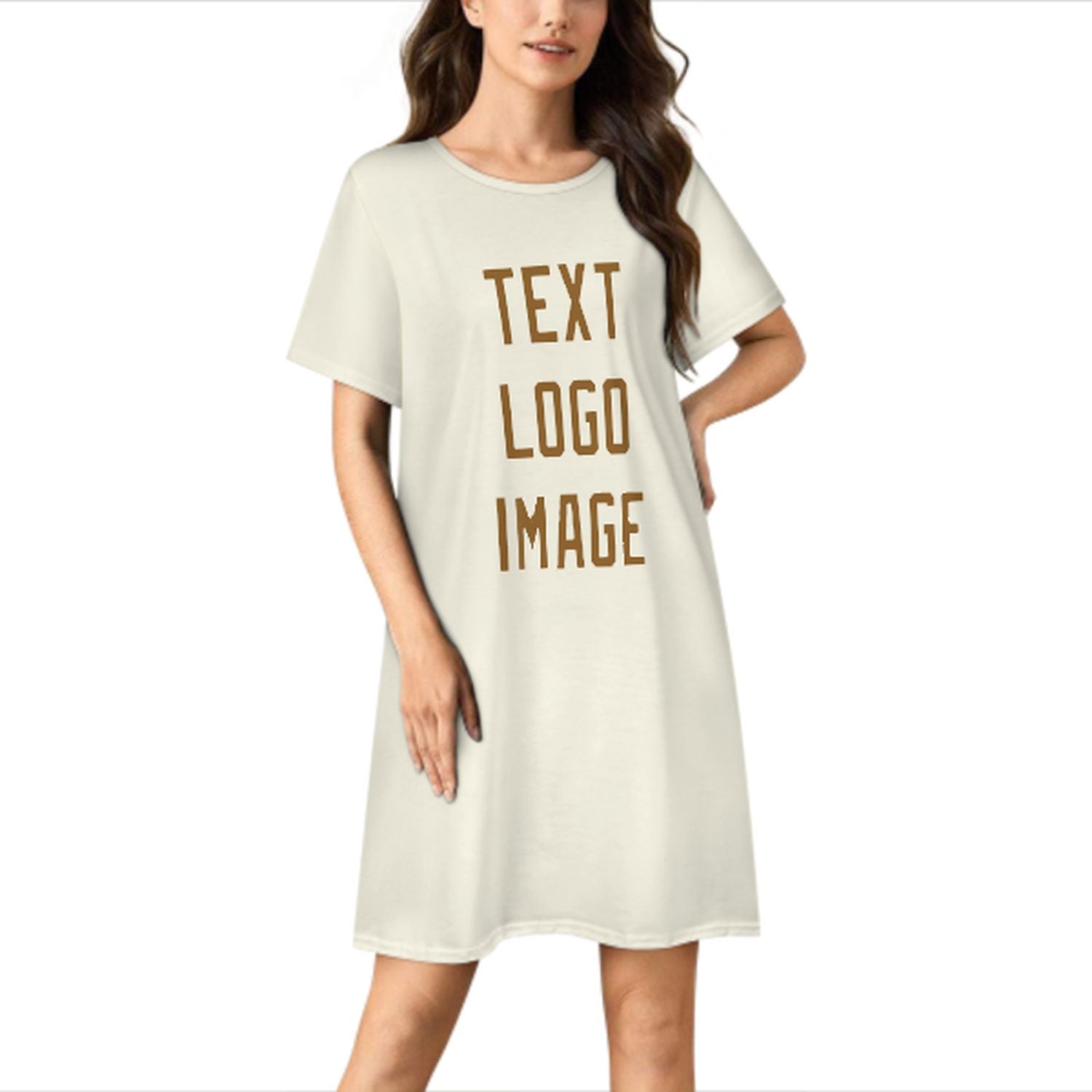 Maßgeschneidertes Beige Khaki Nachthemd