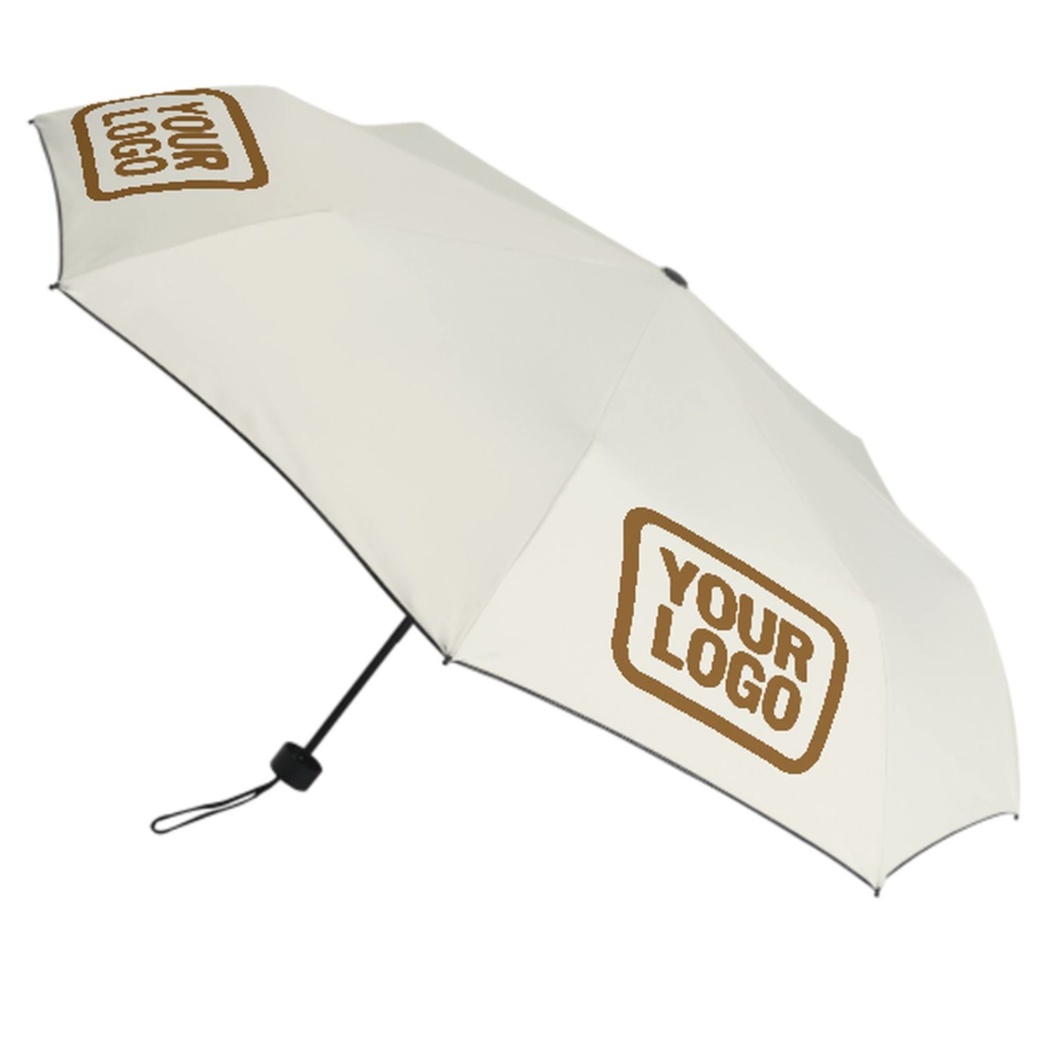 Maßgeschneidertes Beige Khaki Automatik-Regenschirm