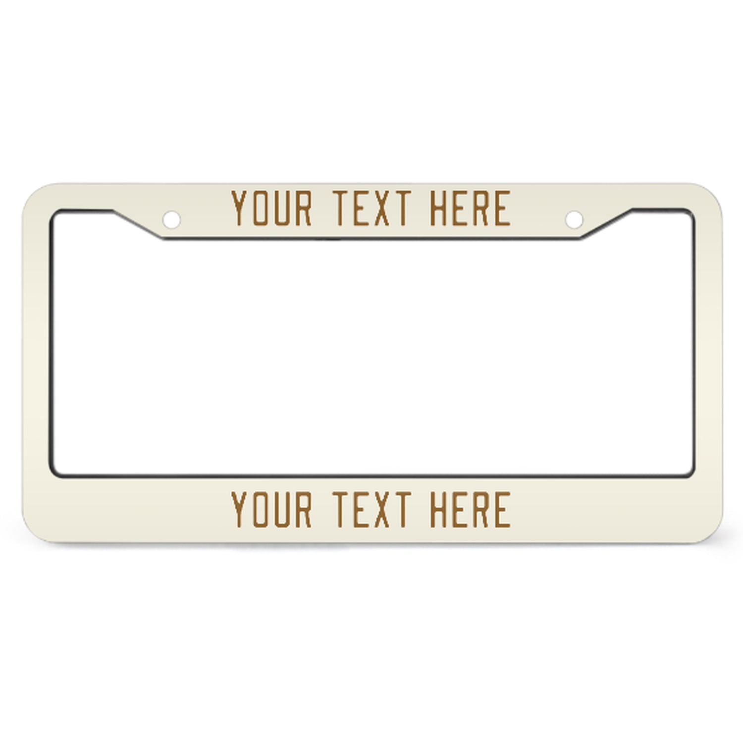 Cornice per targa beige kaki personalizzata