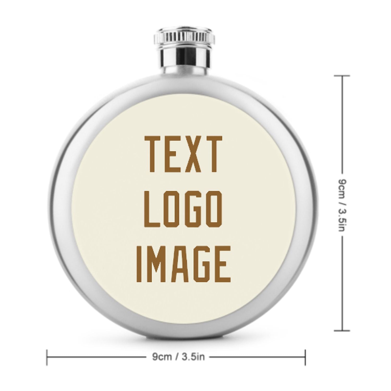 Maßgeschneidertes Beige Khaki Flachmann