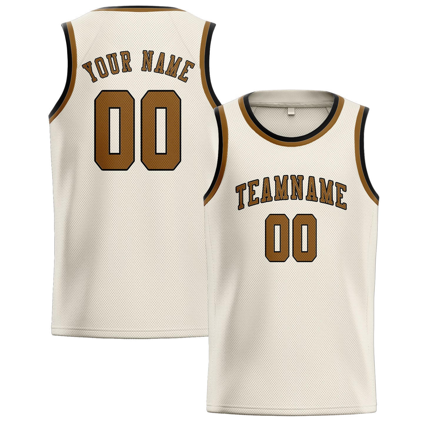 Benutzerdefiniertes Professionelles Beige Khaki Basketballtrikot