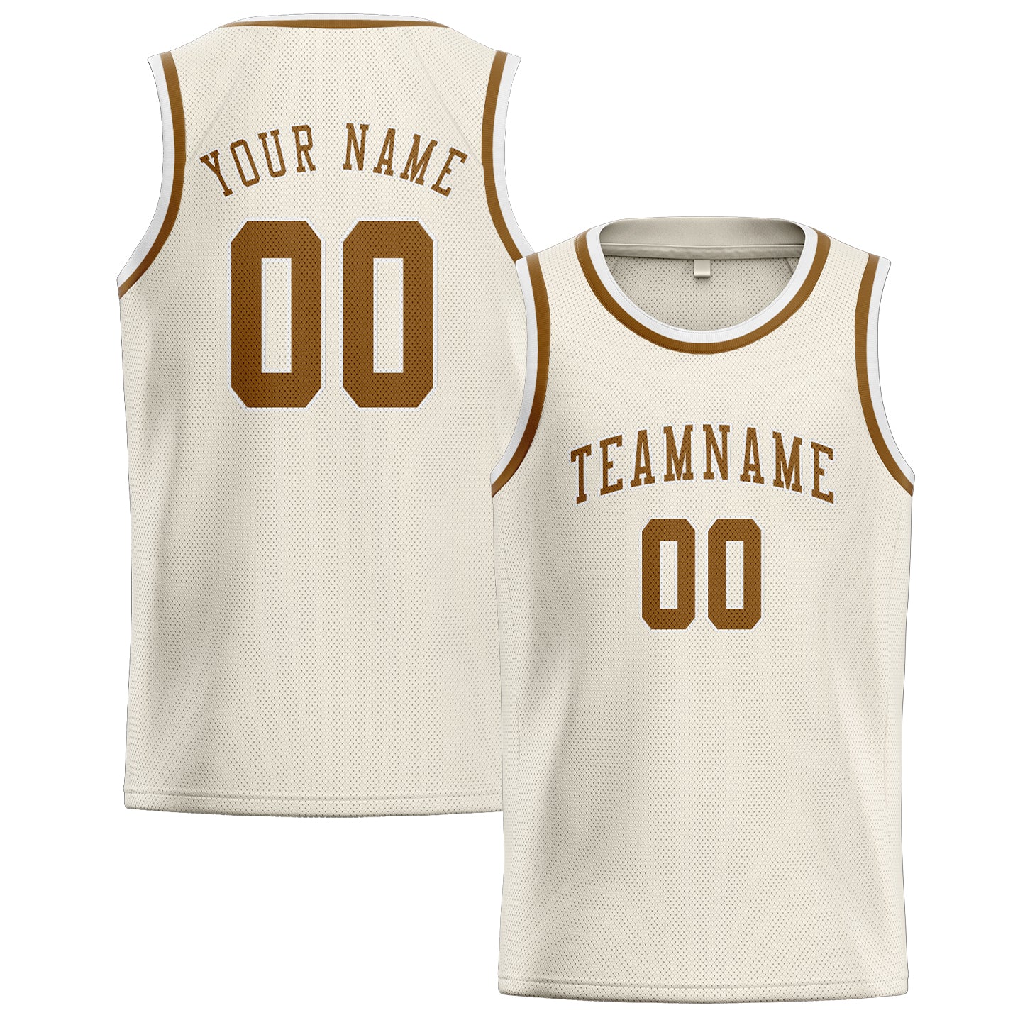 Benutzerdefiniertes Professionelles Beige Khaki Basketballtrikot