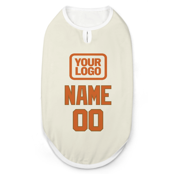 Maßgeschneidertes Beige Orange Haustierweste