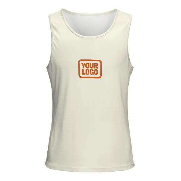 Maßgeschneidertes Beige Orange Herren Tanktop