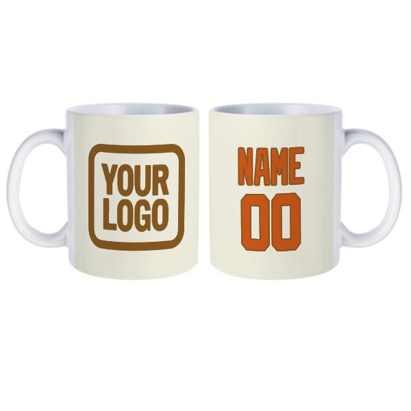 Maßgeschneidertes Beige Orange Becher