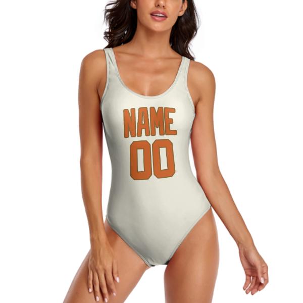 Maillot de bain beige orange sur mesure