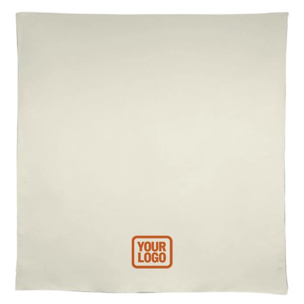 Tovaglia quadrata beige cachi personalizzata