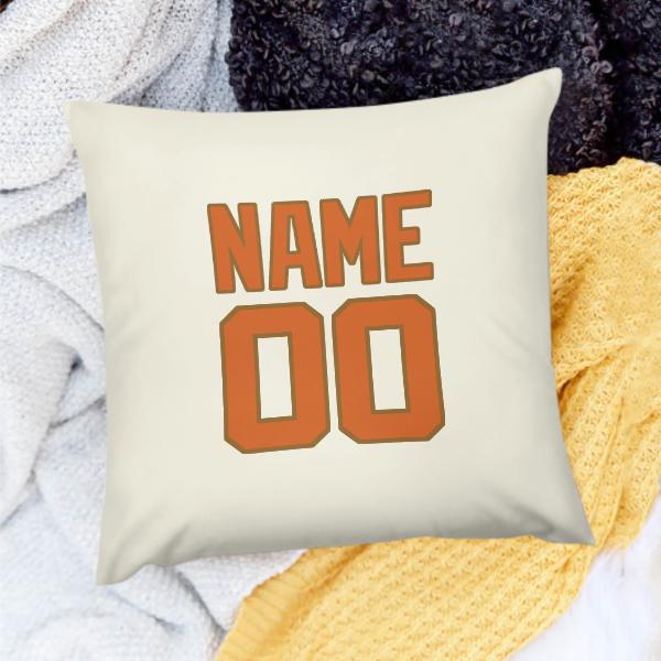 Maßgeschneidertes Beige Orange Kissenbezug