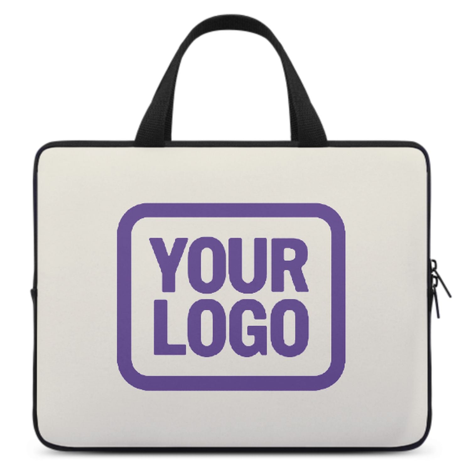 Maßgeschneidertes Beige Light Purple Laptop Tasche