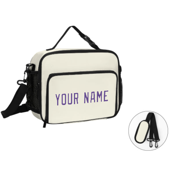 Maßgeschneidertes Beige Light Purple Lunch-Tasche