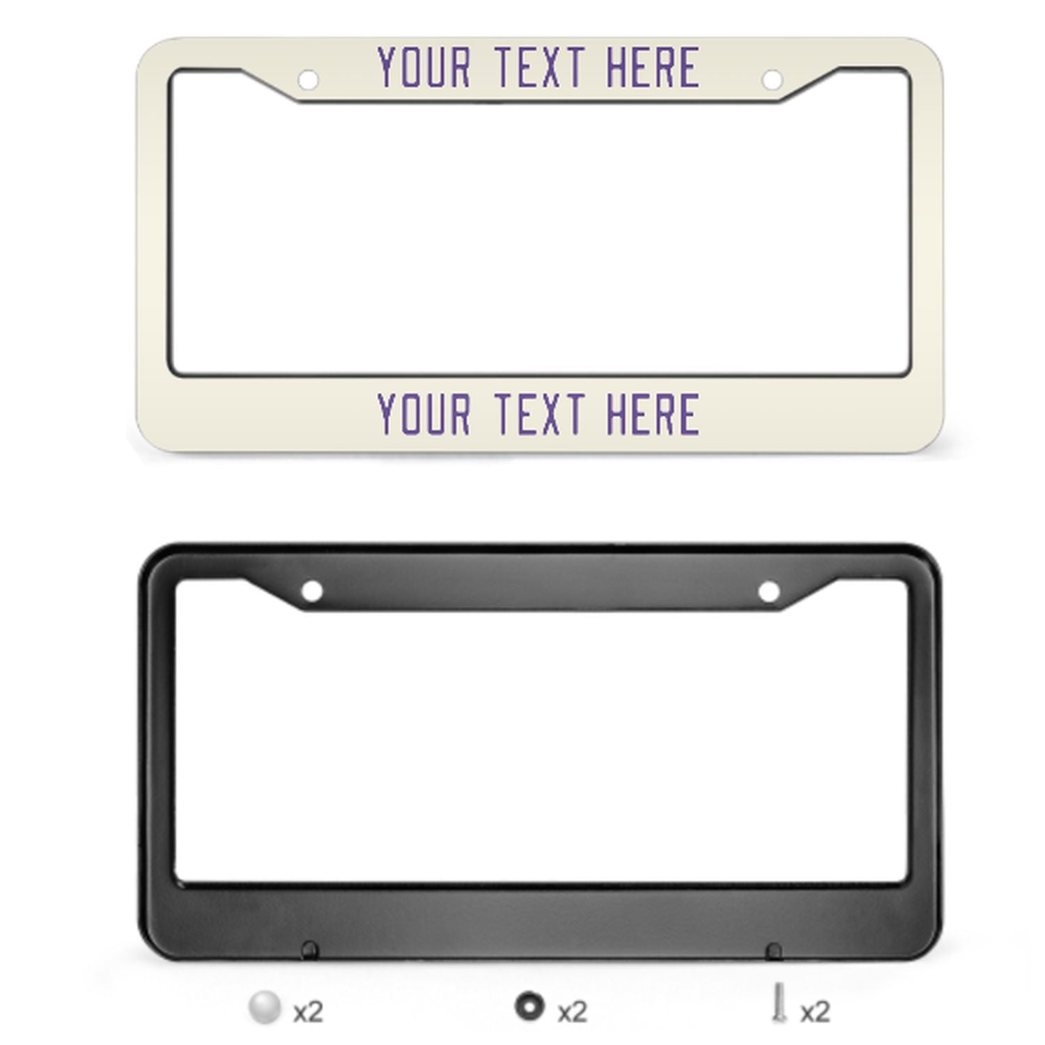 Cornice per targa personalizzata beige lavanda