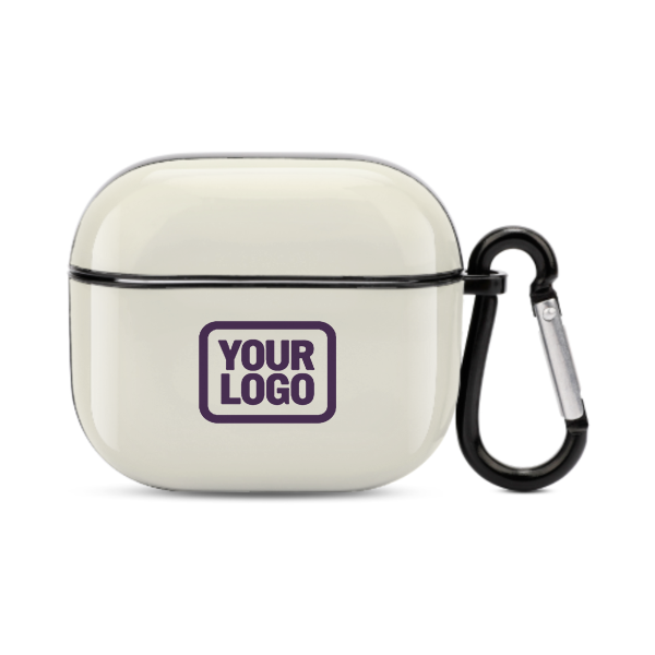 Maßgeschneidertes Beige Lila AirPods-Hülle (3. Generation)