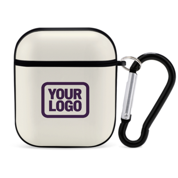 Maßgeschneidertes Beige Lila AirPods-Hülle