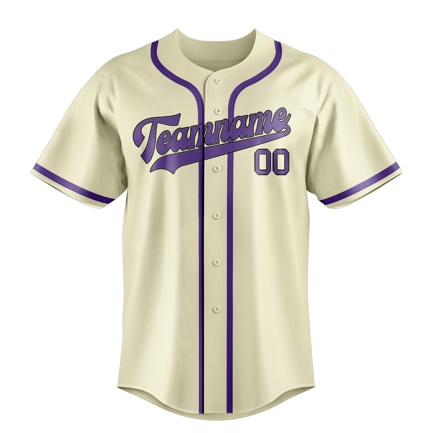 Benutzerdefiniertes Professionelles Beige Lavendel Baseballtrikot