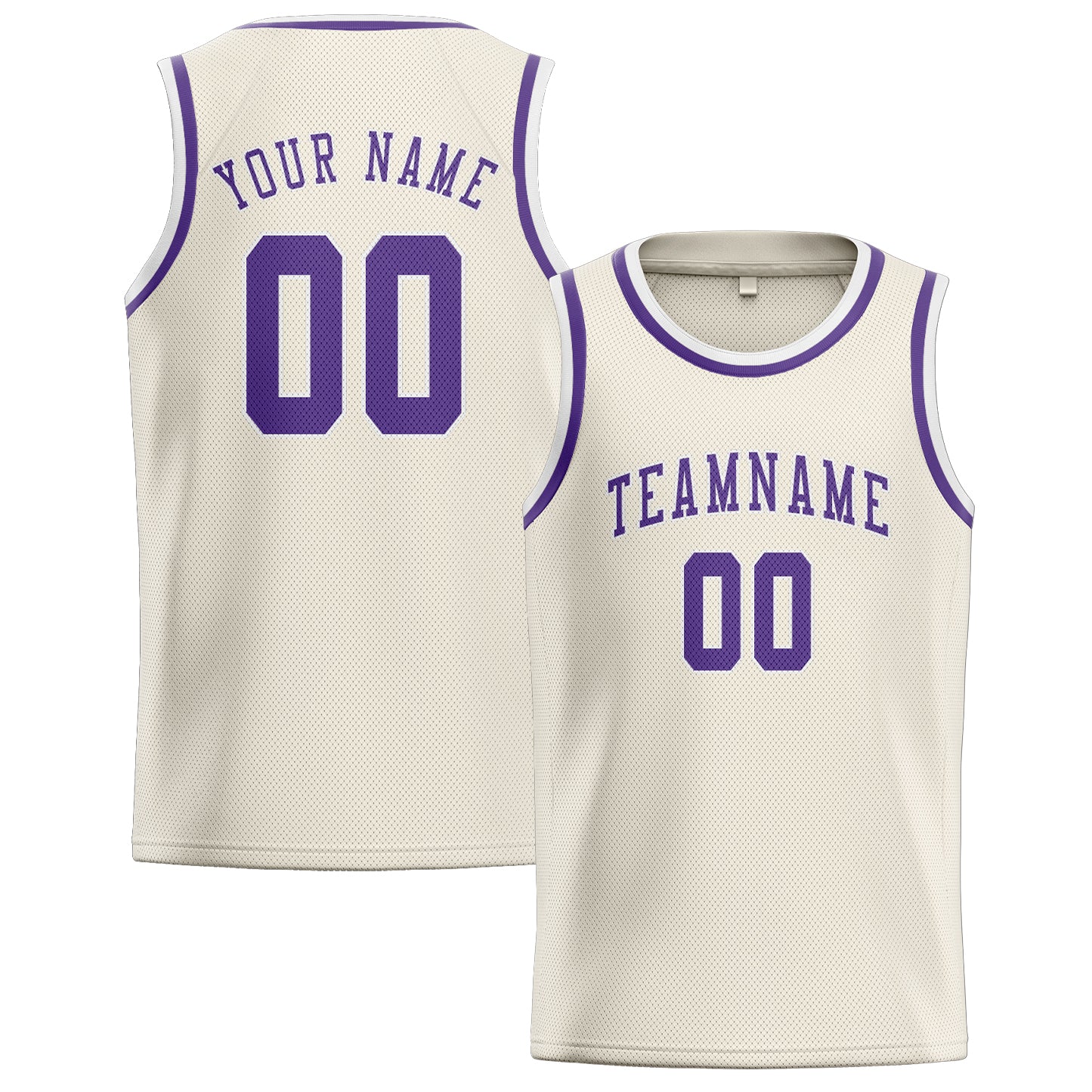 Benutzerdefiniertes Professionelles Beige Lavendel Basketballtrikot