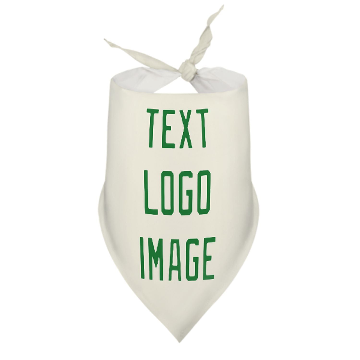 Bandana personalizzata per animali domestici beige e verde smeraldo