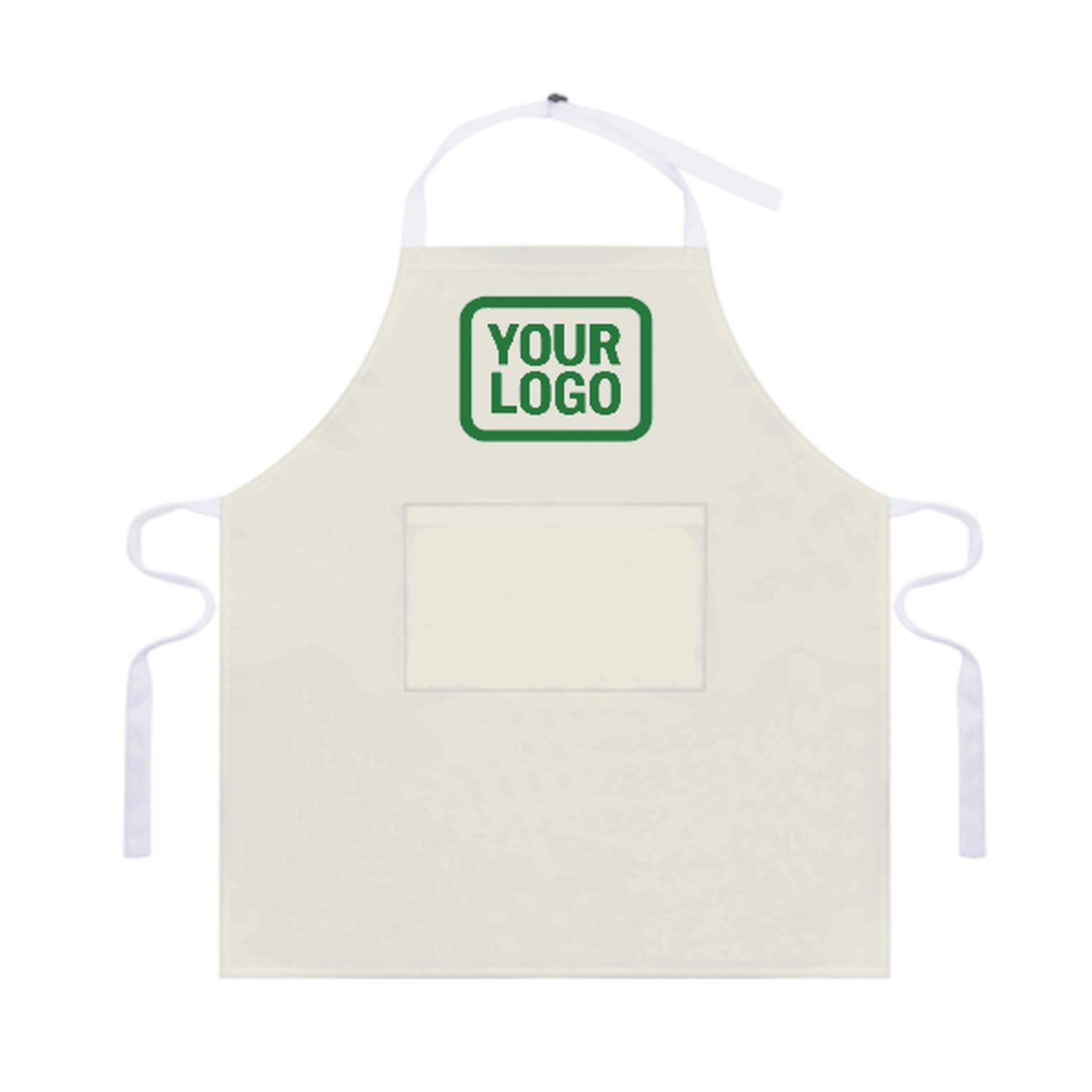 Grembiule beige verde smeraldo su misura