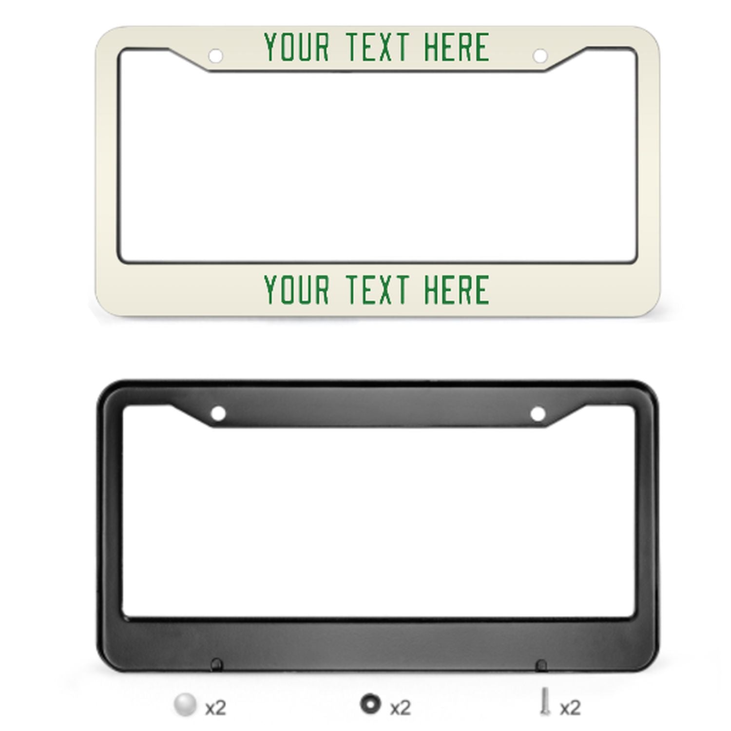 Cornice per targa personalizzata beige verde smeraldo