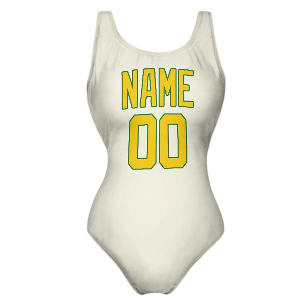 Maillot de bain beige doré sur mesure