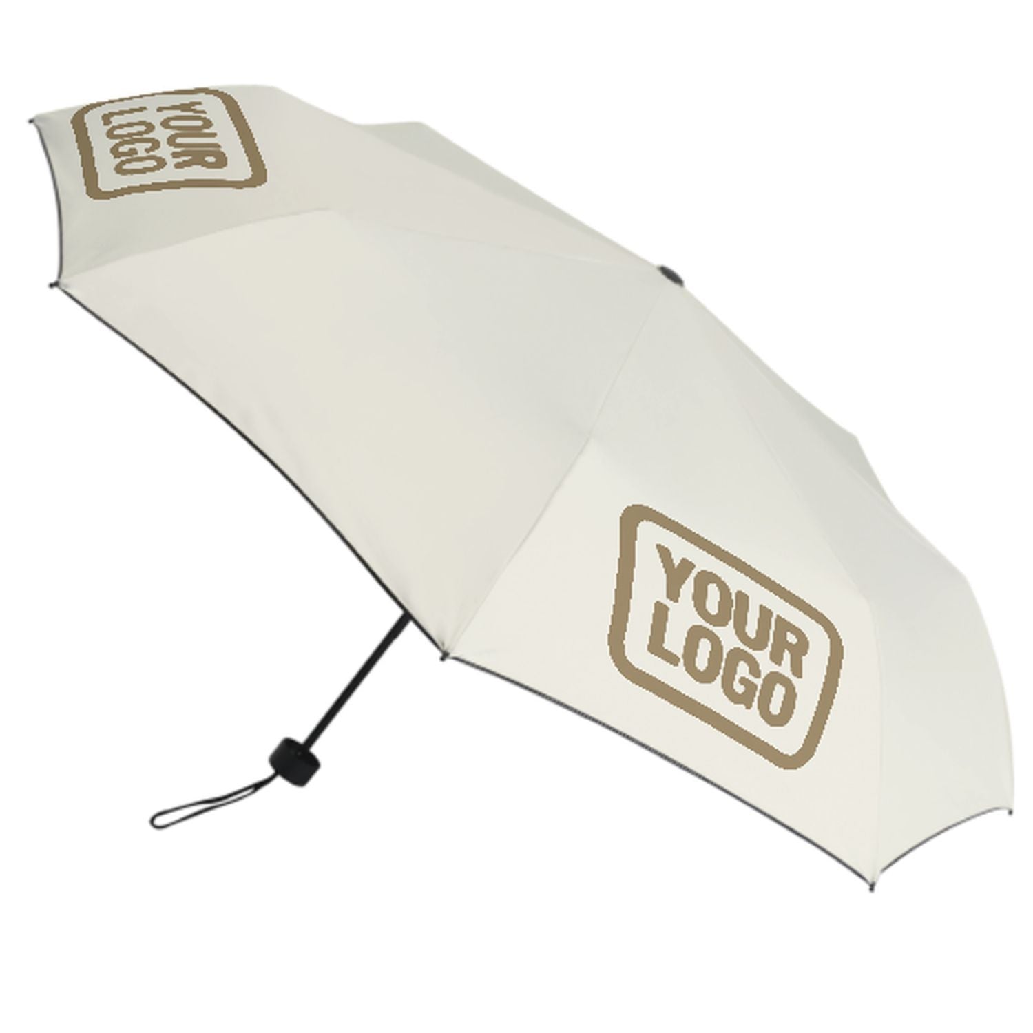 Maßgeschneidertes Beige Hellkhaki Automatik-Regenschirm