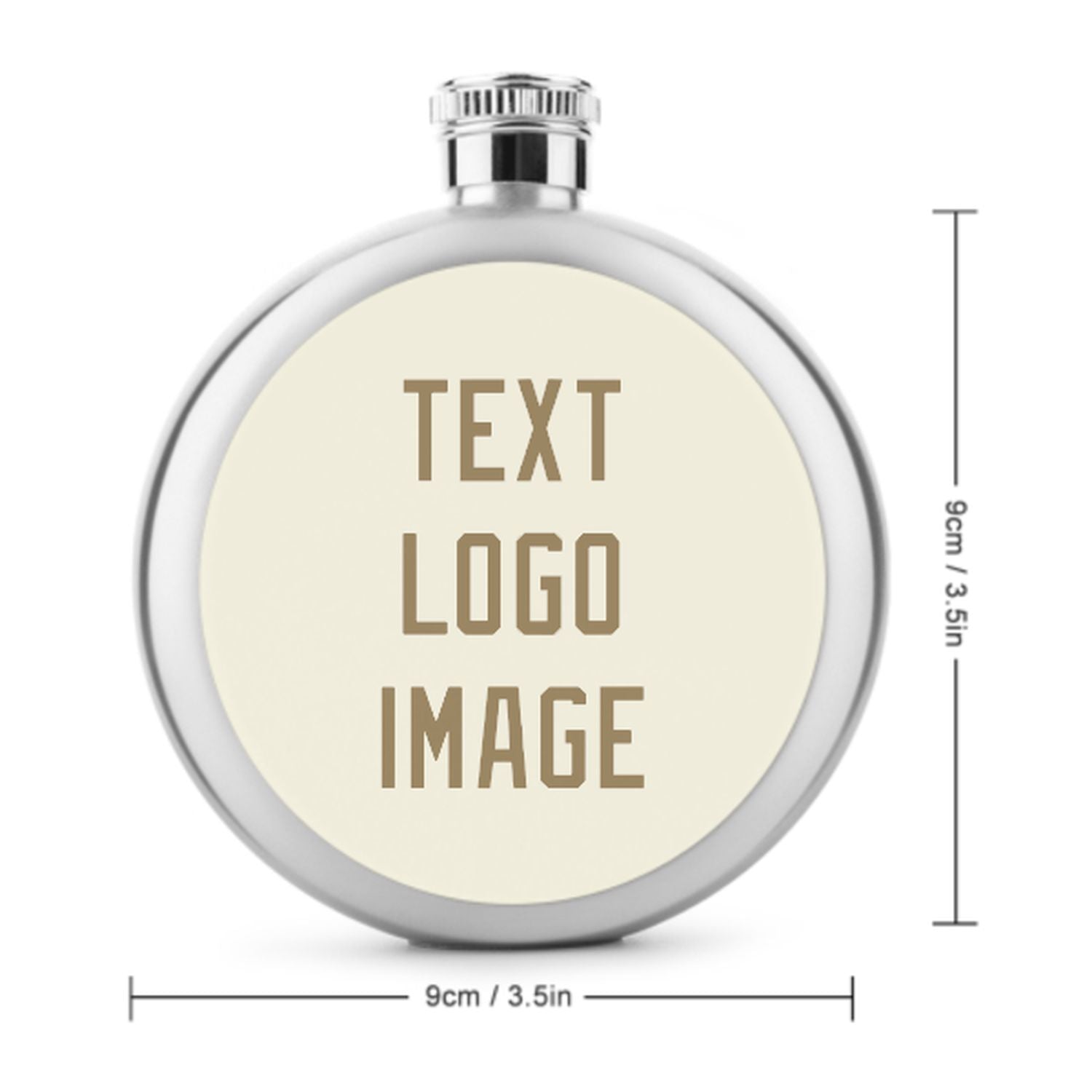 Maßgeschneidertes Beige Hellkhaki Flachmann