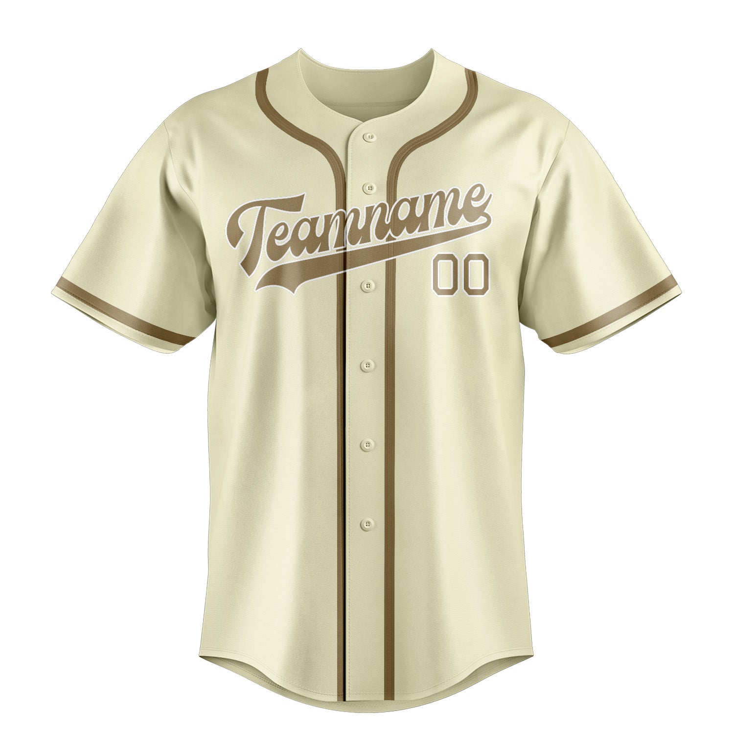 Benutzerdefiniertes Professionelles Beige Hellkhaki Baseballtrikot