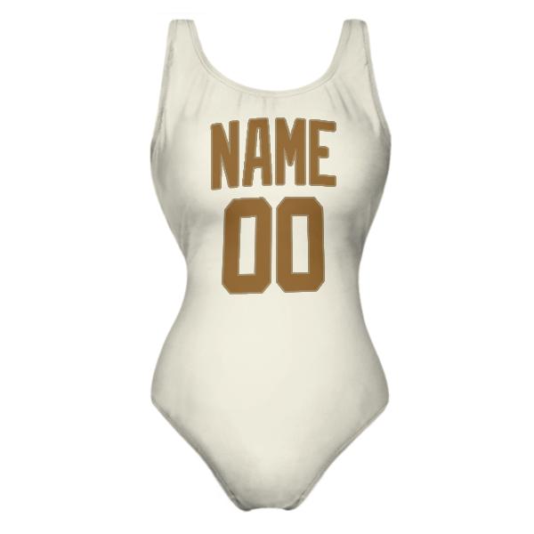Maillot de bain beige kaki sur mesure