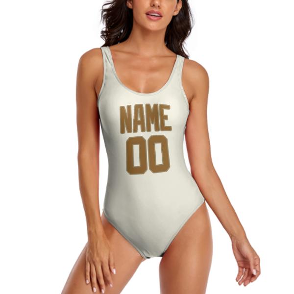 Maillot de bain beige kaki sur mesure
