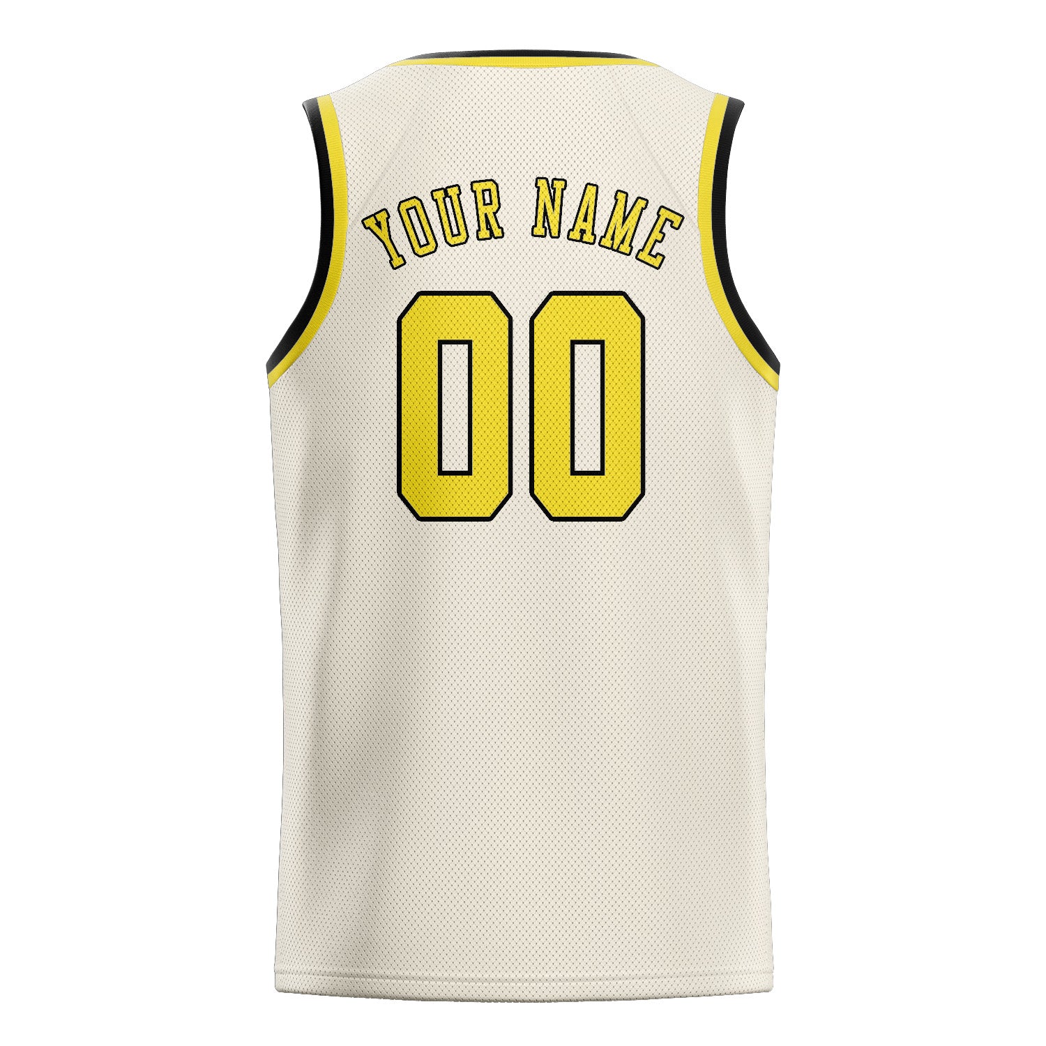 Benutzerdefiniertes Professionelles Beige Blassgelb Basketballtrikot