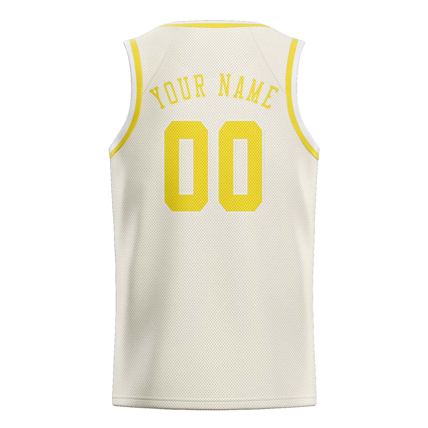 Benutzerdefiniertes Professionelles Beige Blassgelb Basketballtrikot
