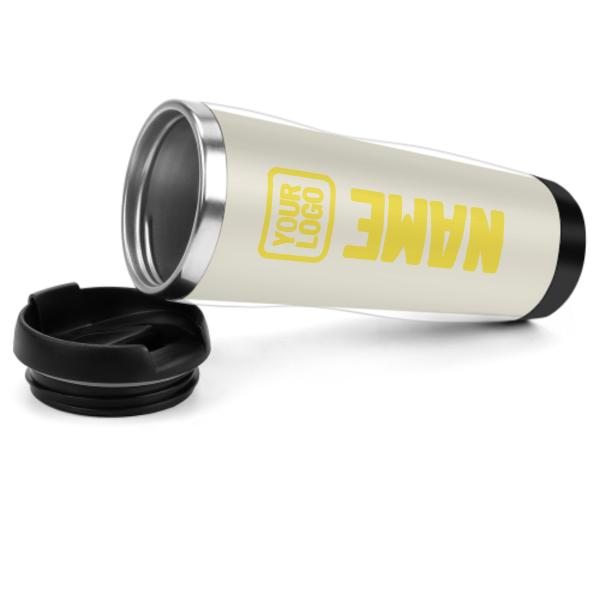 Tazza personalizzata in acciaio inossidabile beige pallido giallo