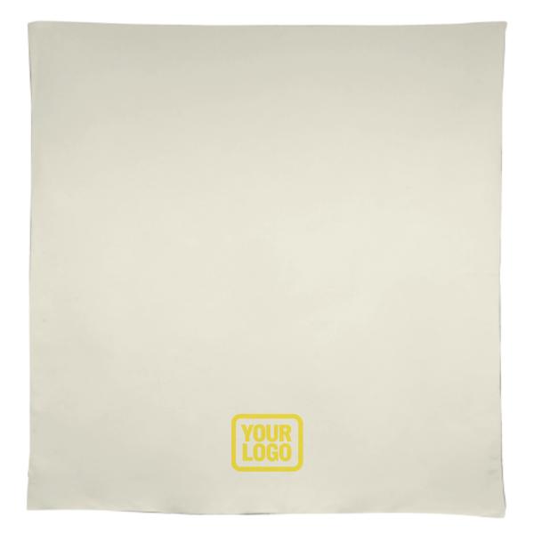Tovaglia quadrata beige pallido giallo personalizzata