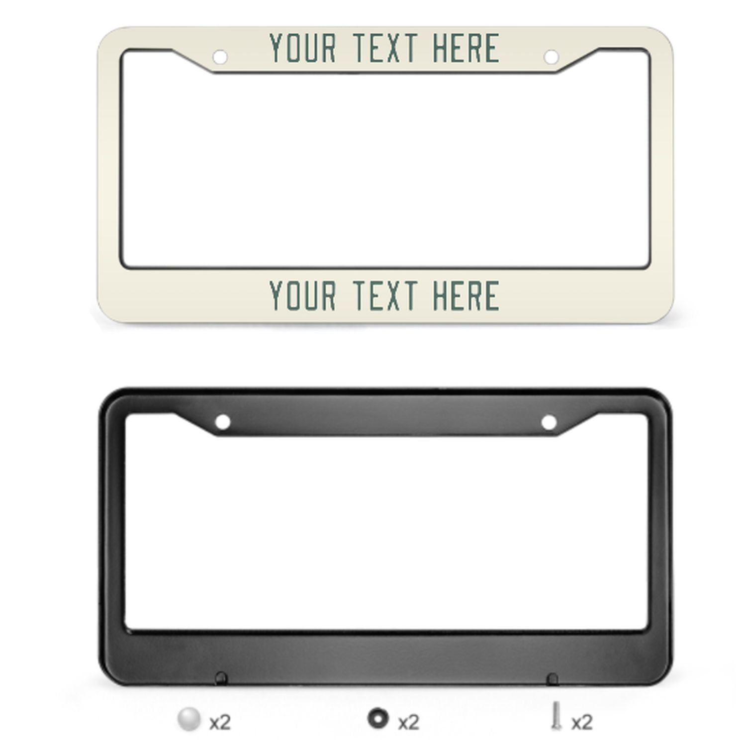 Cornice per targa personalizzata beige verde acqua