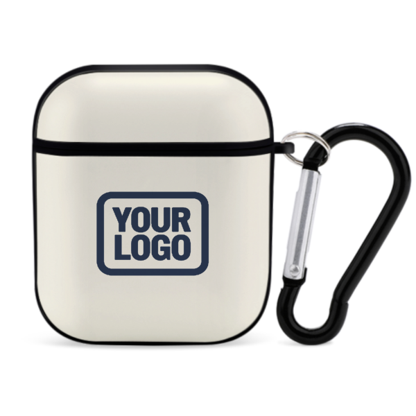 Maßgeschneidertes Beige Marineblau AirPods-Hülle