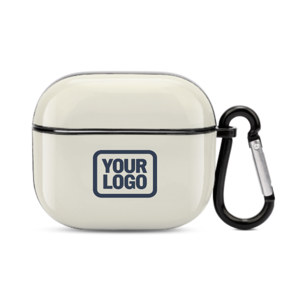 Maßgeschneidertes Beige Marineblau AirPods-Hülle (3. Generation)