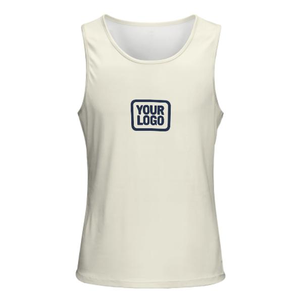 Maßgeschneidertes Beige Marineblau Herren Tanktop