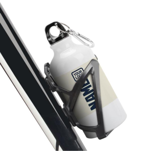 Maßgeschneidertes Beige Marineblau Sportflasche