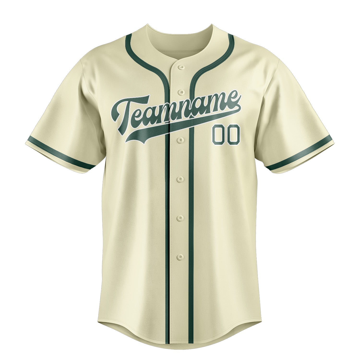 Benutzerdefiniertes Professionelles Beige Blaugrün Baseballtrikot
