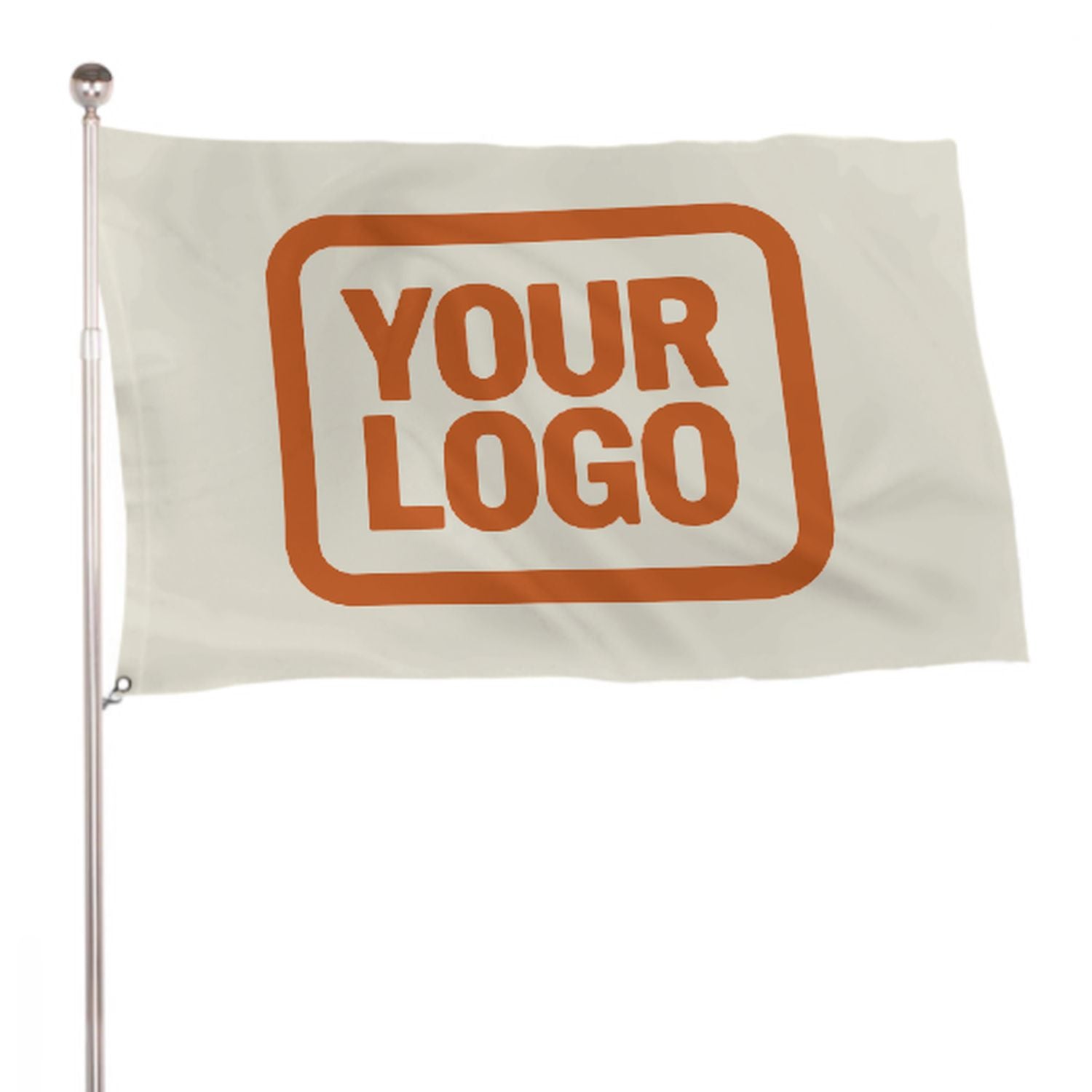 Maßgeschneidertes Beige Orange Flagge